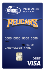 Port Allen mascot Visa card
