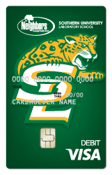 Southern Lab mascot debit card