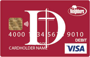 The Dunham School Mascot Visa debit card